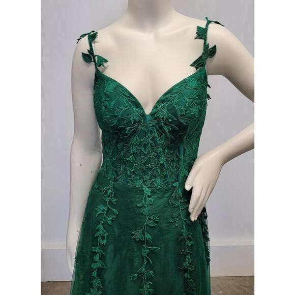 Evergreen Formal Gown Prom Dress Wedding Party Bridesmaid MOTB - Picture 4 of 14